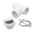 Utility Valve Kit Includes 90 Â° T Elbow-shape, Electrical Inlet, and a Little Electrical Wire 24 V for Central Vacuum