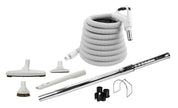 Central Vacuum Kit - 30' (9 m) Hose with On/Off Switch - Multiple Brushes