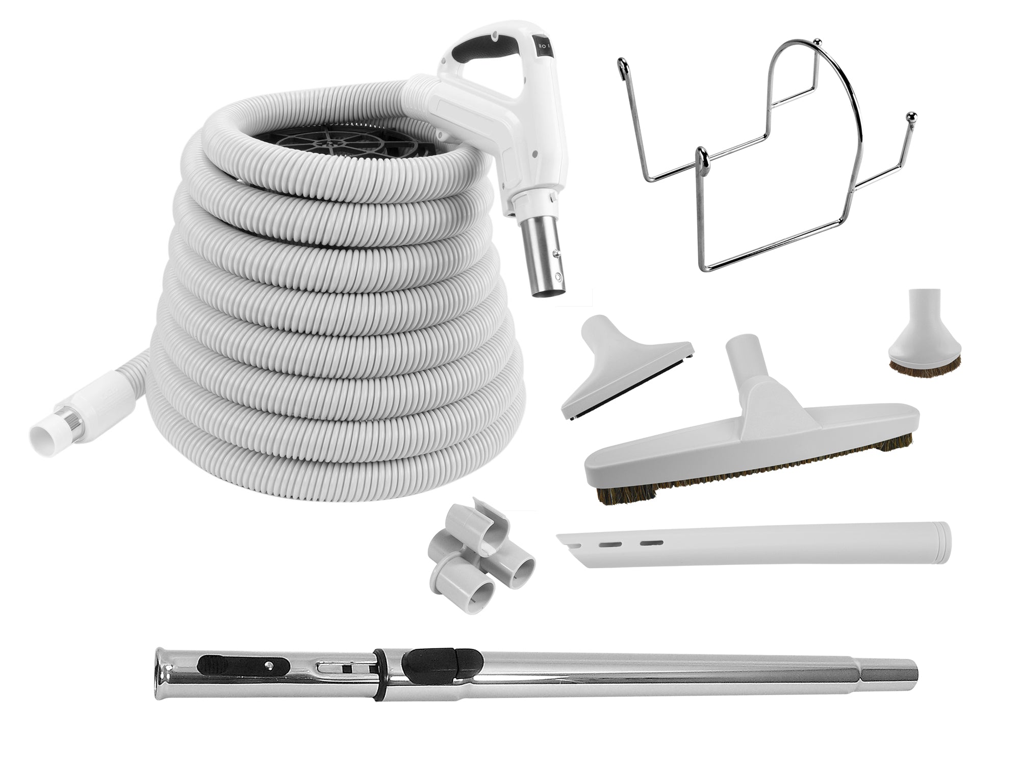 KIT CENTRAL LIGHT GREY 50' W BUTTON AND TELESCOPIC WAND