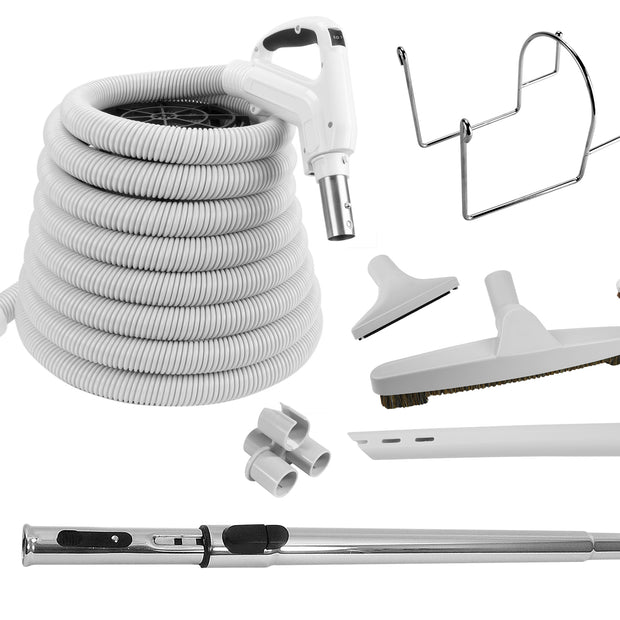 KIT CENTRAL LIGHT GREY 50' W BUTTON AND TELESCOPIC WAND