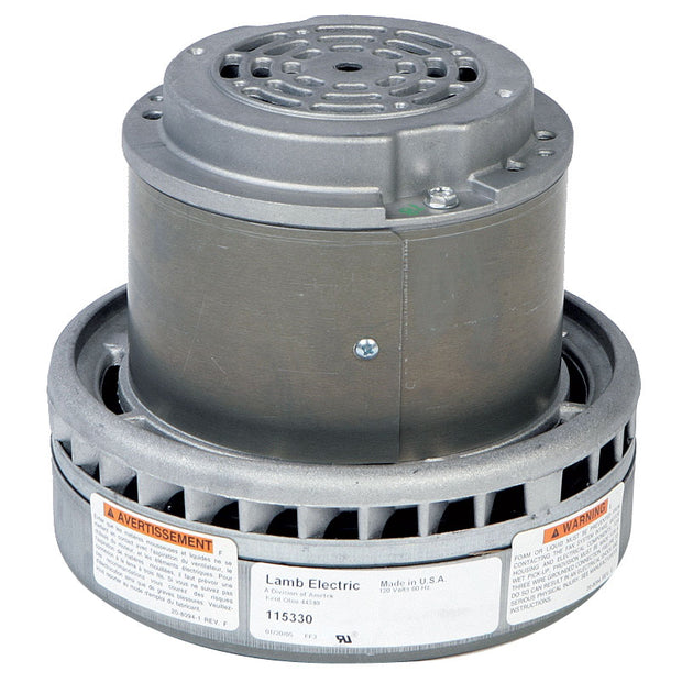 Bypass Vacuum Motor - 7.2" dia - 2 Fans - 120 V - 14.2 A - 1543 W - 399 Airwatts - 8113.4" Water Lift - 115.7 CFM - Lamb / Ametek 115330 (b)