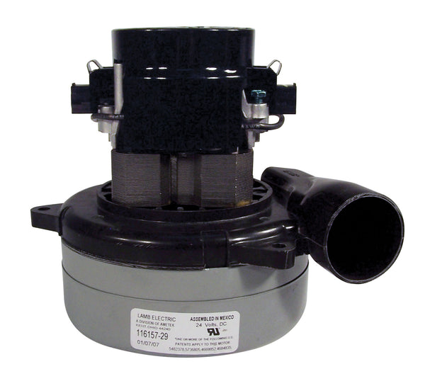 Tangential Vacuum Motor - 5.7" - 2 Fans - 24 V - Lamb / Ametek 116157-29 (S)