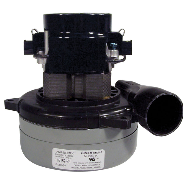 Tangential Vacuum Motor - 5.7" - 2 Fans - 24 V - Lamb / Ametek 116157-29 (S)