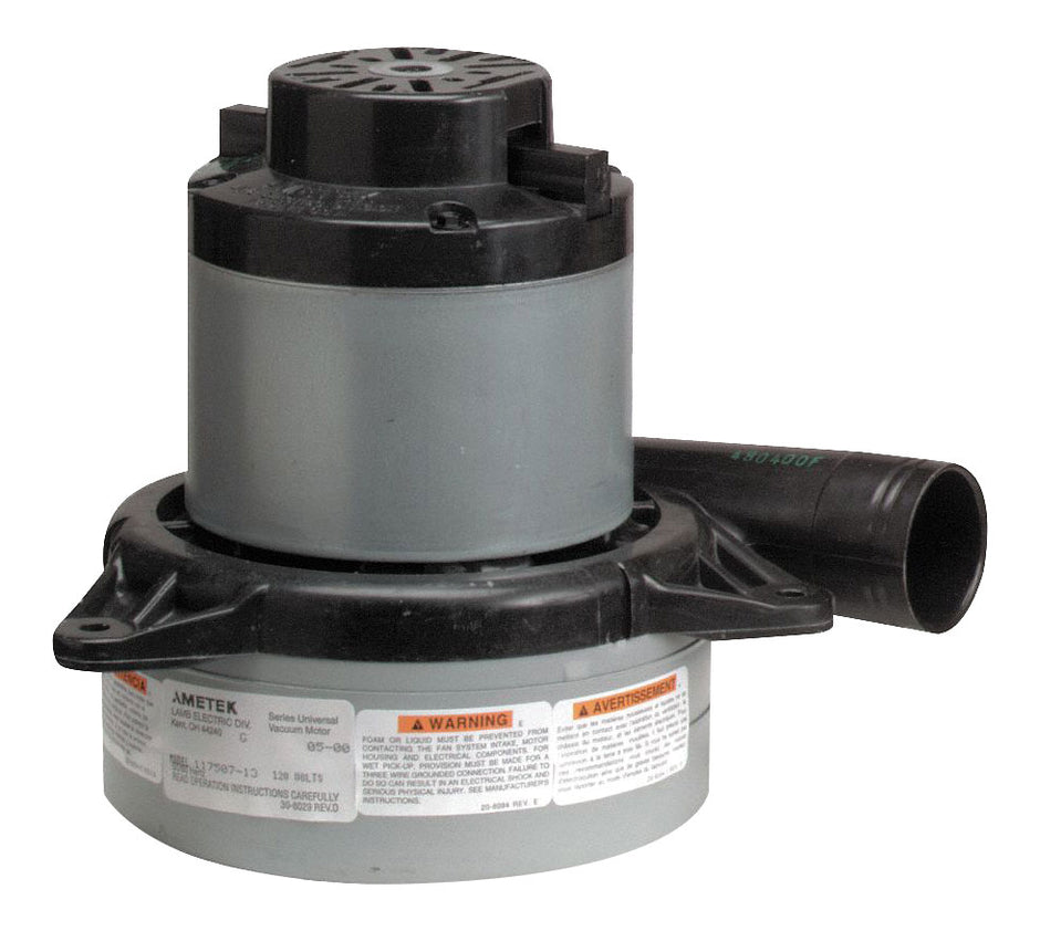 Tangential Vacuum Motor - 7.2" dia - 2 Fans - 120 V - Lamb / Ametek 117465-00 (S)