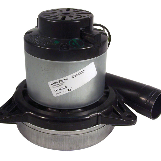 Tangential Vacuum Motor - 7.2" dia - 2 Fans - 120 V - Lamb / Ametek 117467-00 (b)