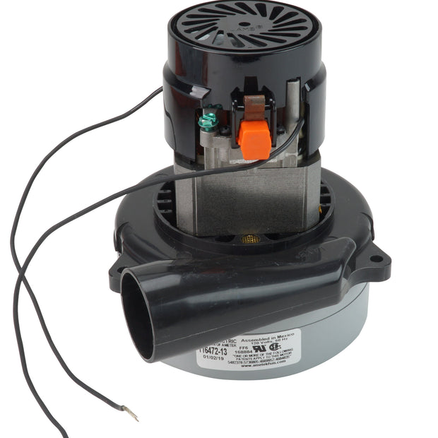Tangential Vacuum Motor - 5.7" dia - 2 Fans - 120V - Epoxy Paint - Lamb / Ametek 116472-13 (S) **