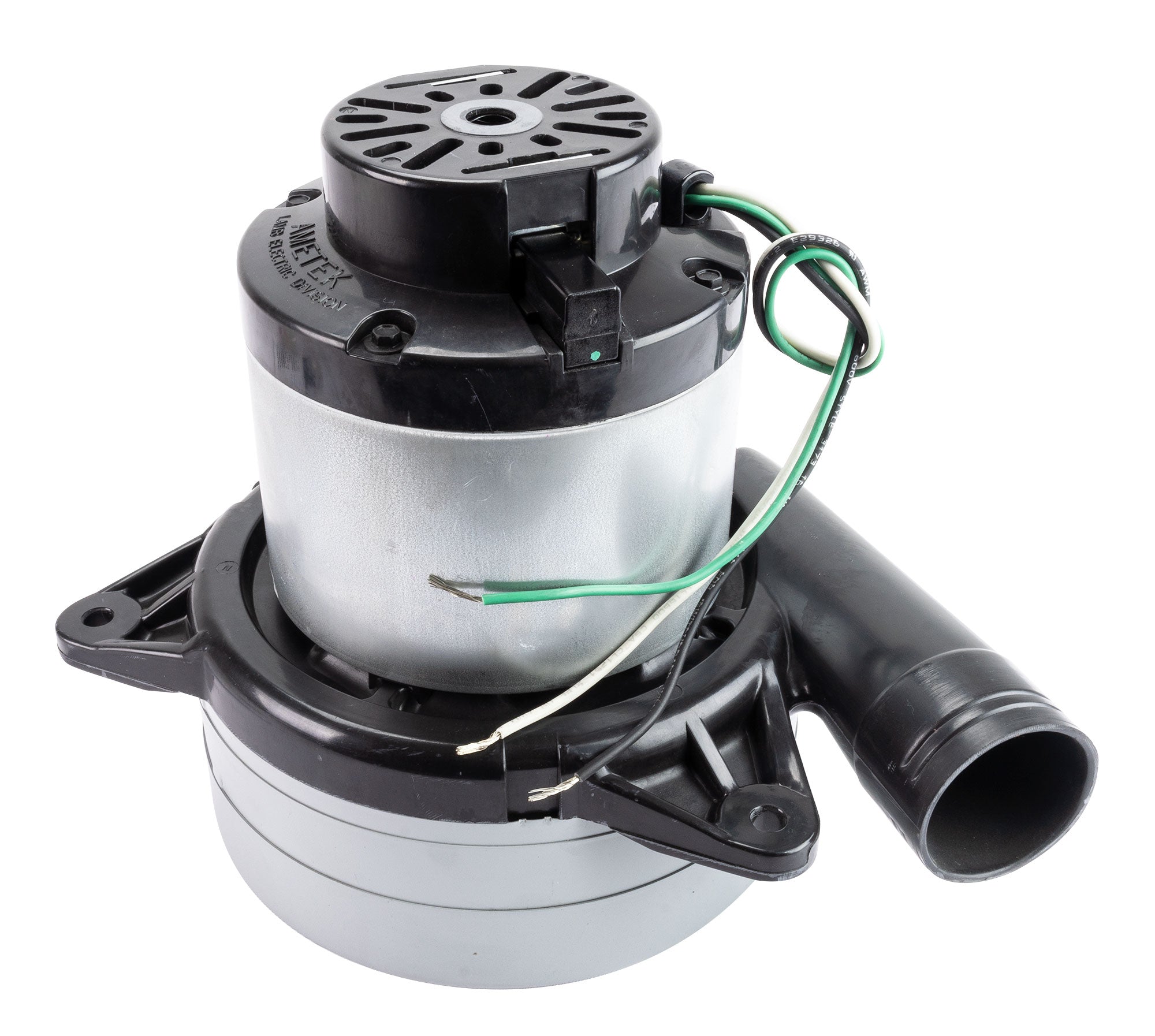 Tangential Vacuum Motor - 7.2'' dia - 3 Fans - 120 V - Epoxy Paint - Lamb / Ametek 117507-13(P)