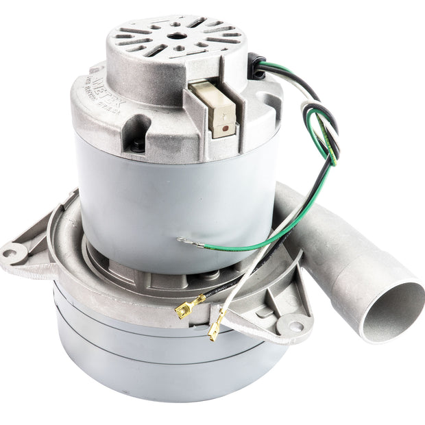 Tangential Vacuum Motor - 7.2" dia - 3 Fans - 120 V - 14.4 A - 1605 W - 530 Airwatts - 145.9" Water Lift - 102.5 CFM - Lamb / Ametek 11750012(b)