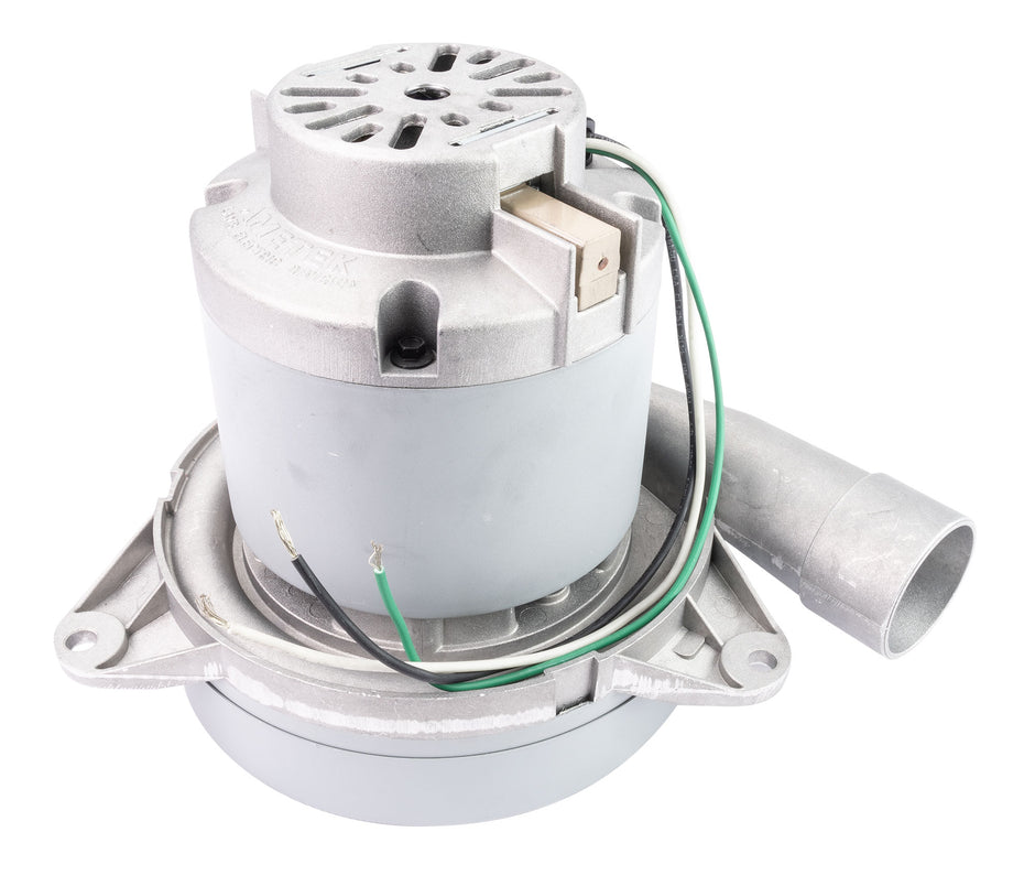 Tangential Vacuum Motor - 7.2" dia - 2 Fans - 120 V - 14.8 A - 1675 W - 484 Airwatts - 125.4" Water Lift - 114.8 CFM - Lamb / Ametek 117549-12(S)