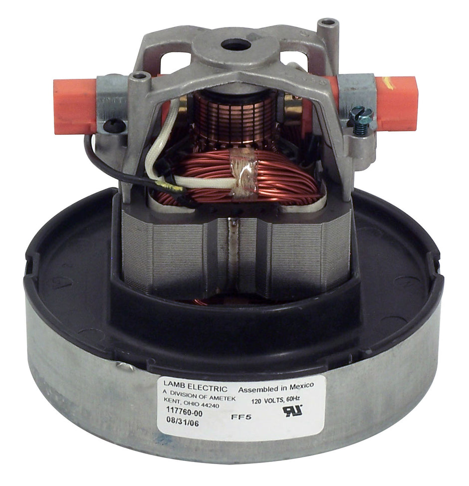 Thru-Flow Vacuum Motor - 5.7"  dia - 1 Fan - 120 V - for Taski Bora Vacuum Cleaner - Lamb / Ametek 117760-00 (B)