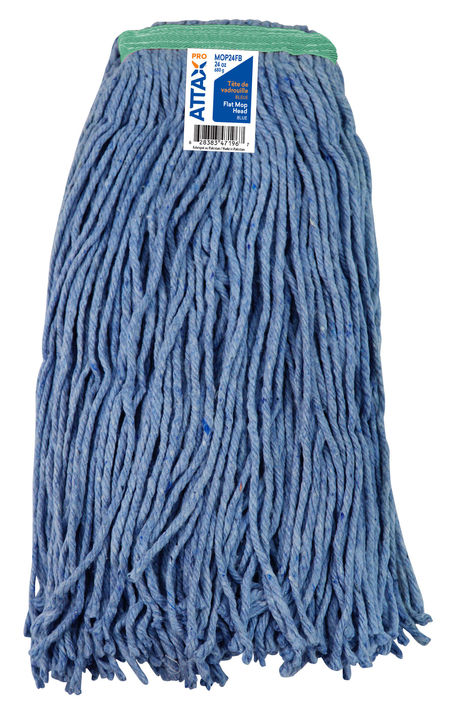 Synthetic String Mop Replacement Head - Large (24 oz / 680 g) - Blue - Attax Â® Pro