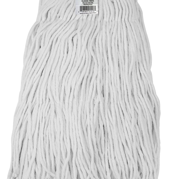 Synthetic String Mop Replacement Head - Medium (24 oz / 680 g) - White