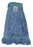 Synthetic Wet Mop 24oz Replacement Head - with Narrow Strips and Looped End - Blue
