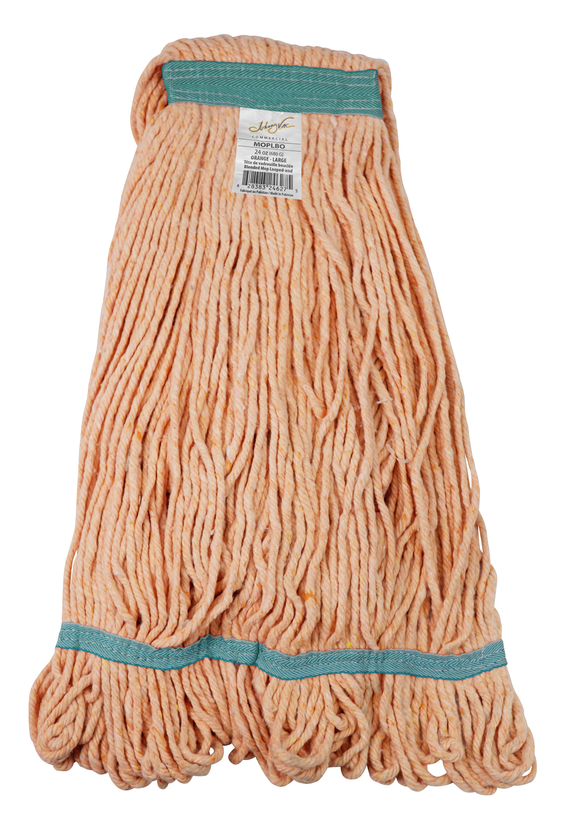 Synthetic Wet Mop 24oz Replacement Head - with Narrow Strips and Looped End - Orange - Large
