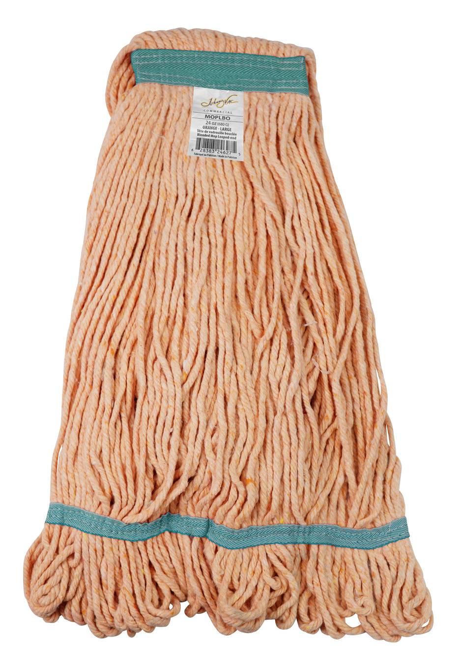Synthetic Wet Mop 24oz Replacement Head - with Narrow Strips and Looped End - Orange - Large