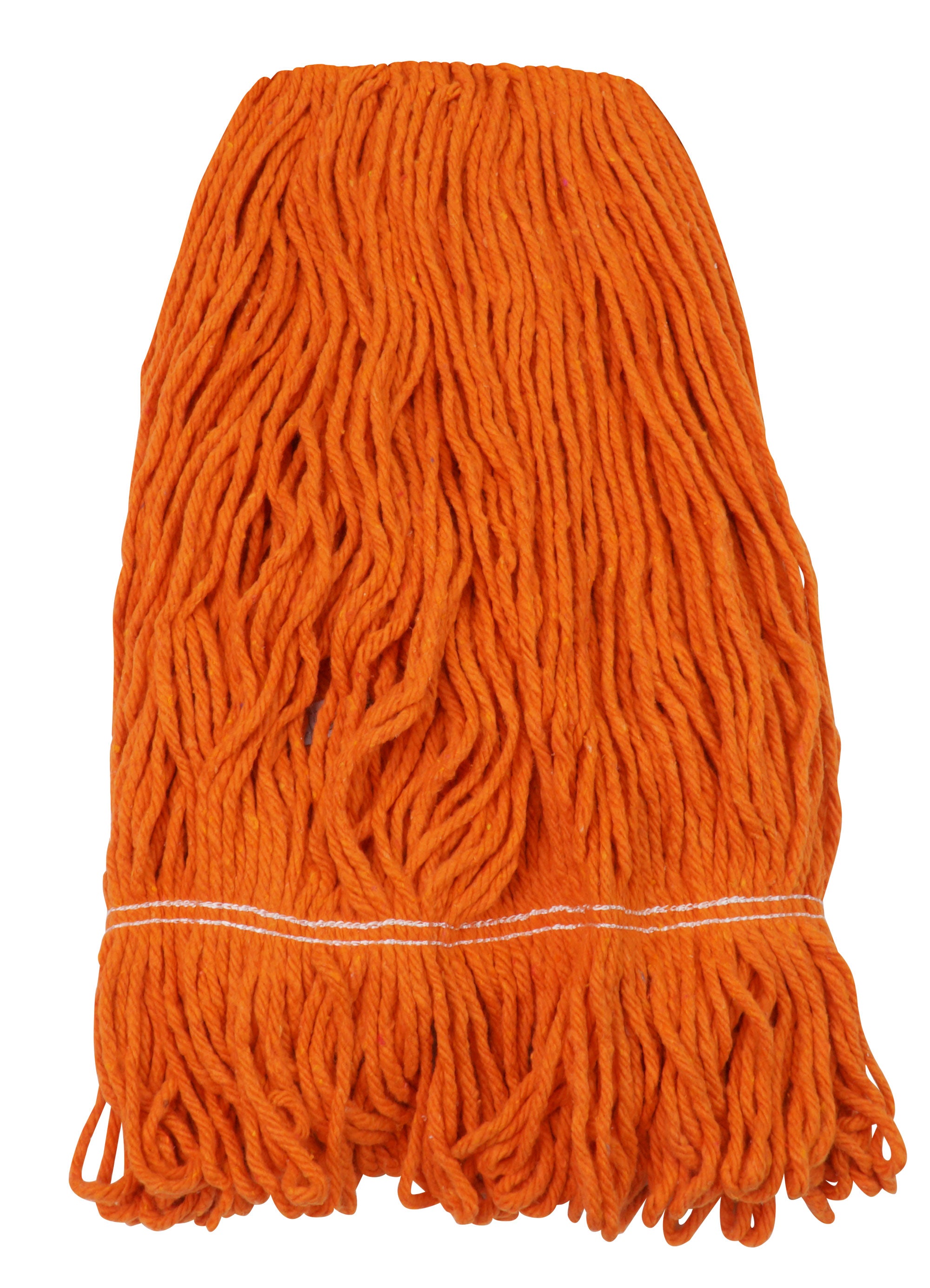 Synthetic String Mop Replacement Head - Large (24 oz / 680 g) - Orange - Globe 3092O