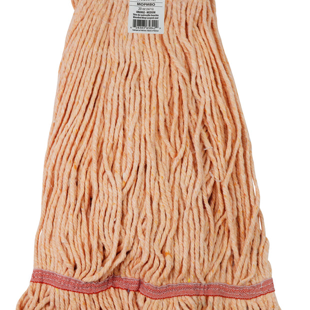Synthetic WET Mop 20oz Replacement Head - with Narrow Strips and Looped End - Orange - Medium