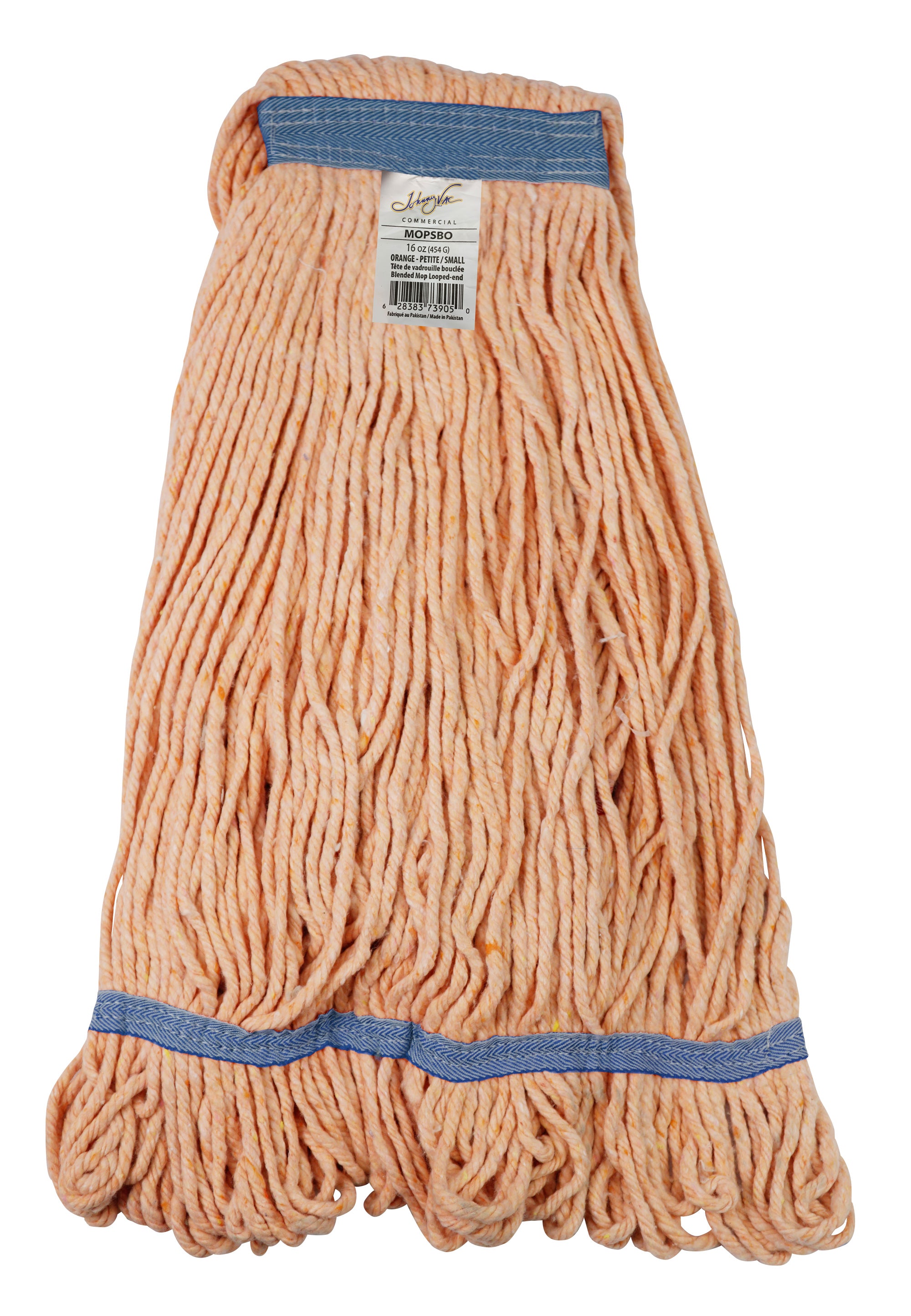 Synthetic Mop Replacement Head - with Narrow Strips and Looped End- 16 oz (450 g) - Orange