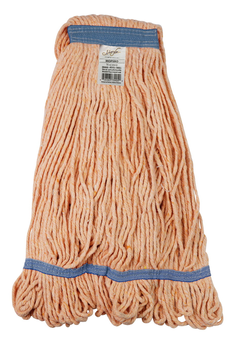 Synthetic Mop Replacement Head - with Narrow Strips and Looped End- 16 oz (450 g) - Orange