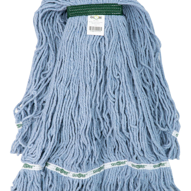 String Mop Replacement Head - Synthetic Washing Mops - with Narrow Strips and Looped End - Extra-Large - 32 oz (907 g) - Blue