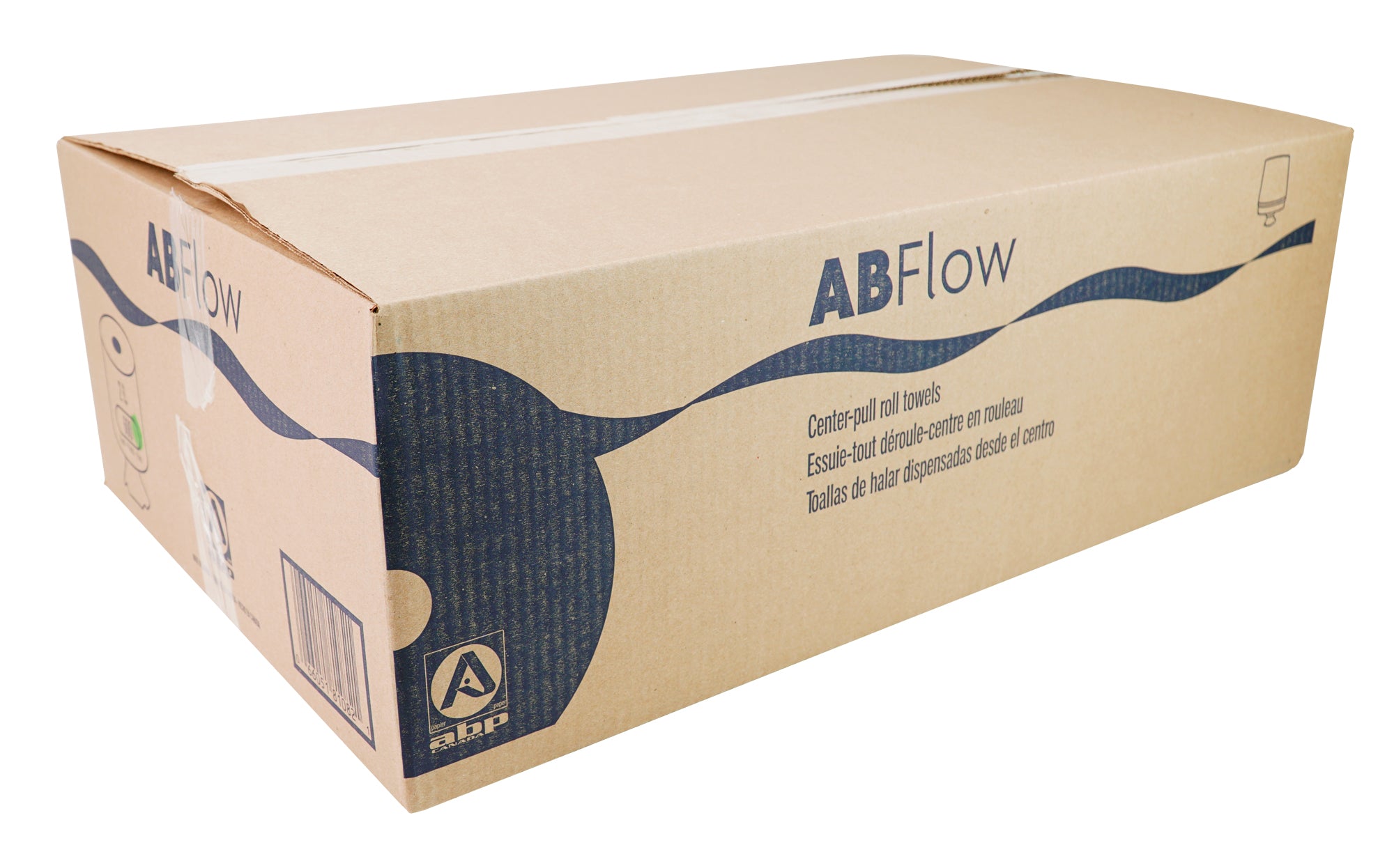Paper Hand Towels - Centerpull - 2-Ply - 10 x 7.8 in (25.4 cm x 19.8 cm) - Box of 6 Rolls - White - ABP CP6814LB2