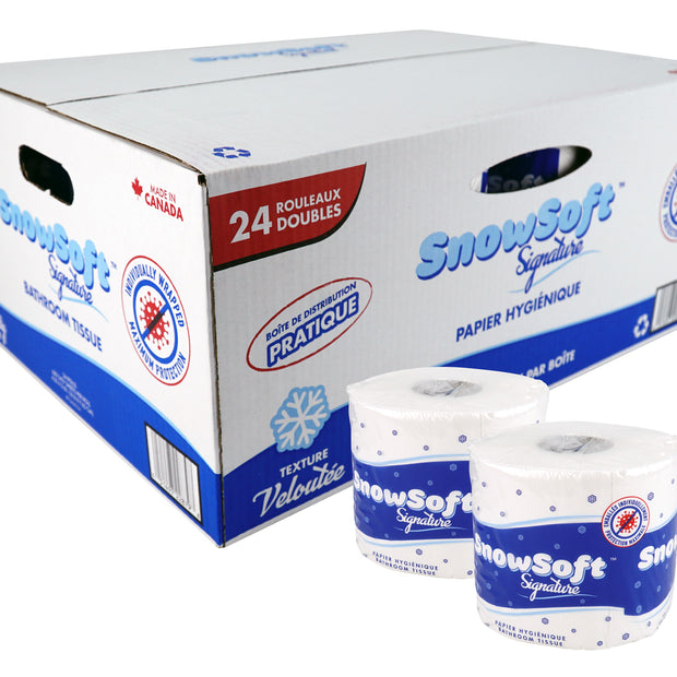 Virgin Bathroom Tissue Snow Soft Signature - 2-ply - 24 Rolls of 600 sheets - 24600SS