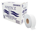 Commercial Jumbo Bathroom Tissue - 10 lbs - 2-Ply - Box of 8 Rolls - White - Avantage Plus AV8330210