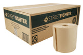 Paper Hand Towel - Roll of 800' (243.8 m) - Box of 6 Rolls - Brown - StreetFighter ST8002