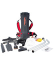 Back Pack Vacuum - 2.4gal (10 L) Tank Capacity - HEPA Filtration - with Accessories - Integrated Electric Outlet - Perfect  P1001