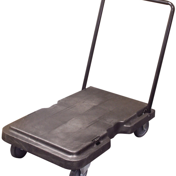 Folding Platform Trolley - 3' x 2' (0.9 m x 0.6 m) - Metal Handle - Dark Grey - loading capacity 220lbs