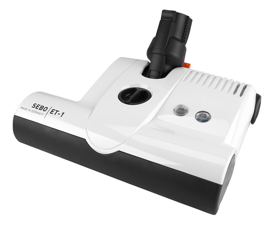 Quick Connect Power Nozzle - 12" (30.5 cm) Width - Adjustable Height - White - Geared Belt - Plastic Roller Brush - Sebo ET-1F2