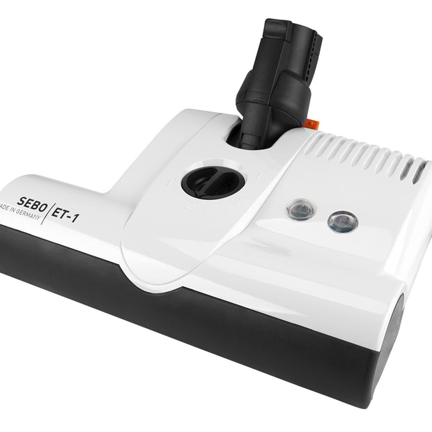 Quick Connect Power Nozzle - 12" (30.5 cm) Width - Adjustable Height - White - Geared Belt - Plastic Roller Brush - Sebo ET-1F2