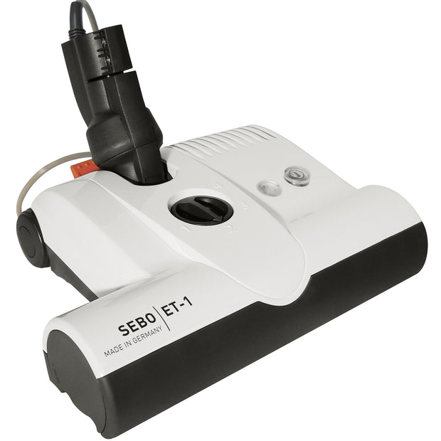 Power Nozzle - 12" (30.5 cm) Width - Adjustable Height - White - Geared Belt - Plastic Roller Brush - Sebo ET-1F2