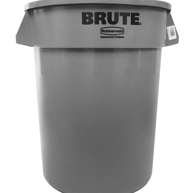 Round Trash Garbage Can Bin - 32 gal (121 L) - Grey - Rubbermaid RUB2632-16 GRAY