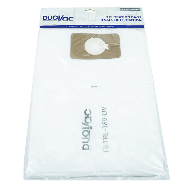 POLYPROPYLENE FILTRATION BAG FOR DUOVAC HUSKY 13L (3.2G)PK3 - FILTRE-189-DV