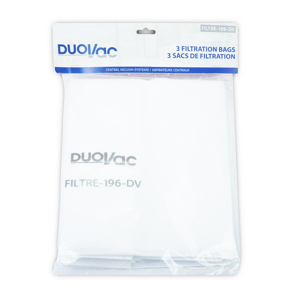 POLYPROPYLENE FILTRATION BAG FOR DUOVAC HUSKY 30L PK3 - FILTRE-196-DV