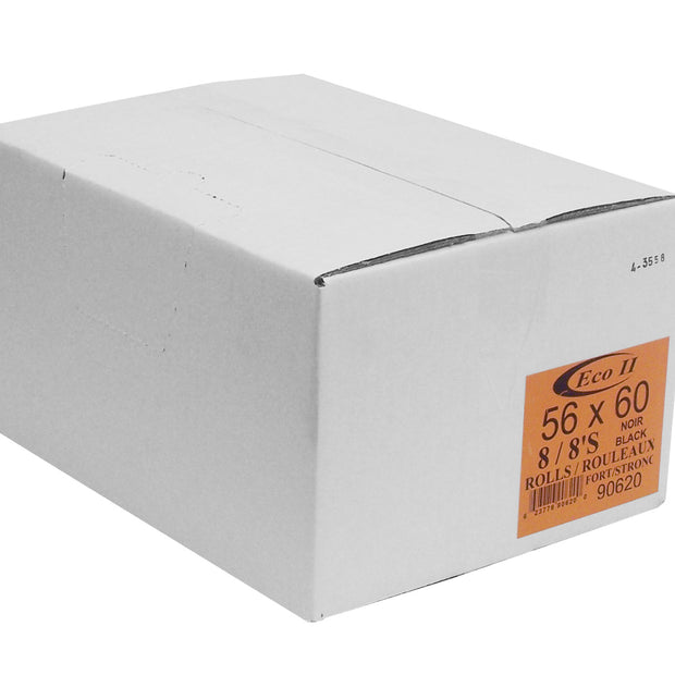 Commercial Garbage / Trash Bags - Strong - 56" x 60" (142.2 cm x 152.4 cm) - Black - Box of 50