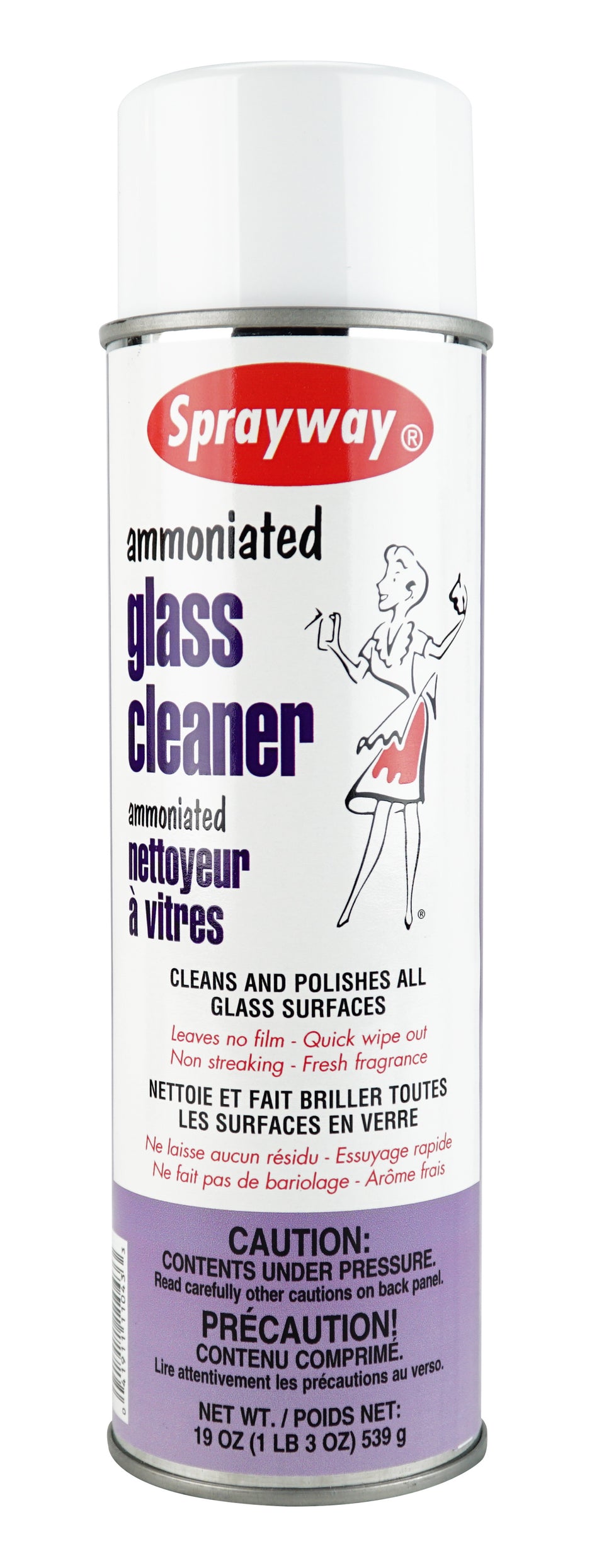 ***TEMP NLA***Ammoniated glass cleaner by Sprayway - 1lb, 3 oz (539g) - SW-043