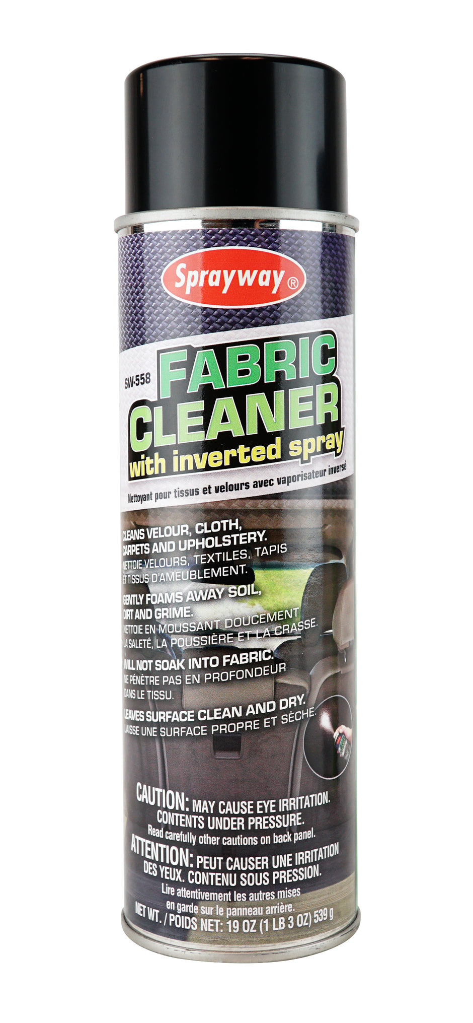 ***TEMP NLA***Foam Fabric Cleaner - with Inverted Spray - 19 oz (539 g) - Sprayway 558W