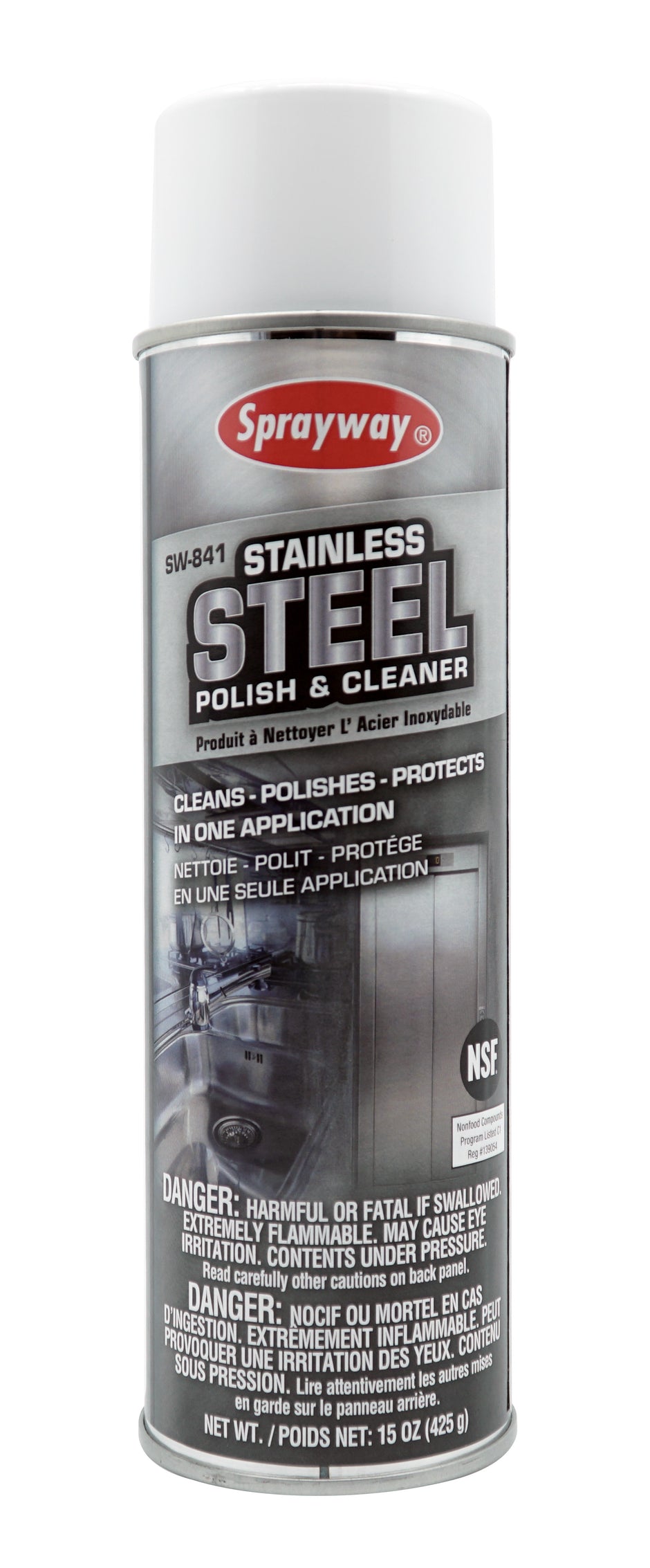 Stainless Steel Polisher and Cleaner - 15 oz (425 g) - Sprayway 841W
