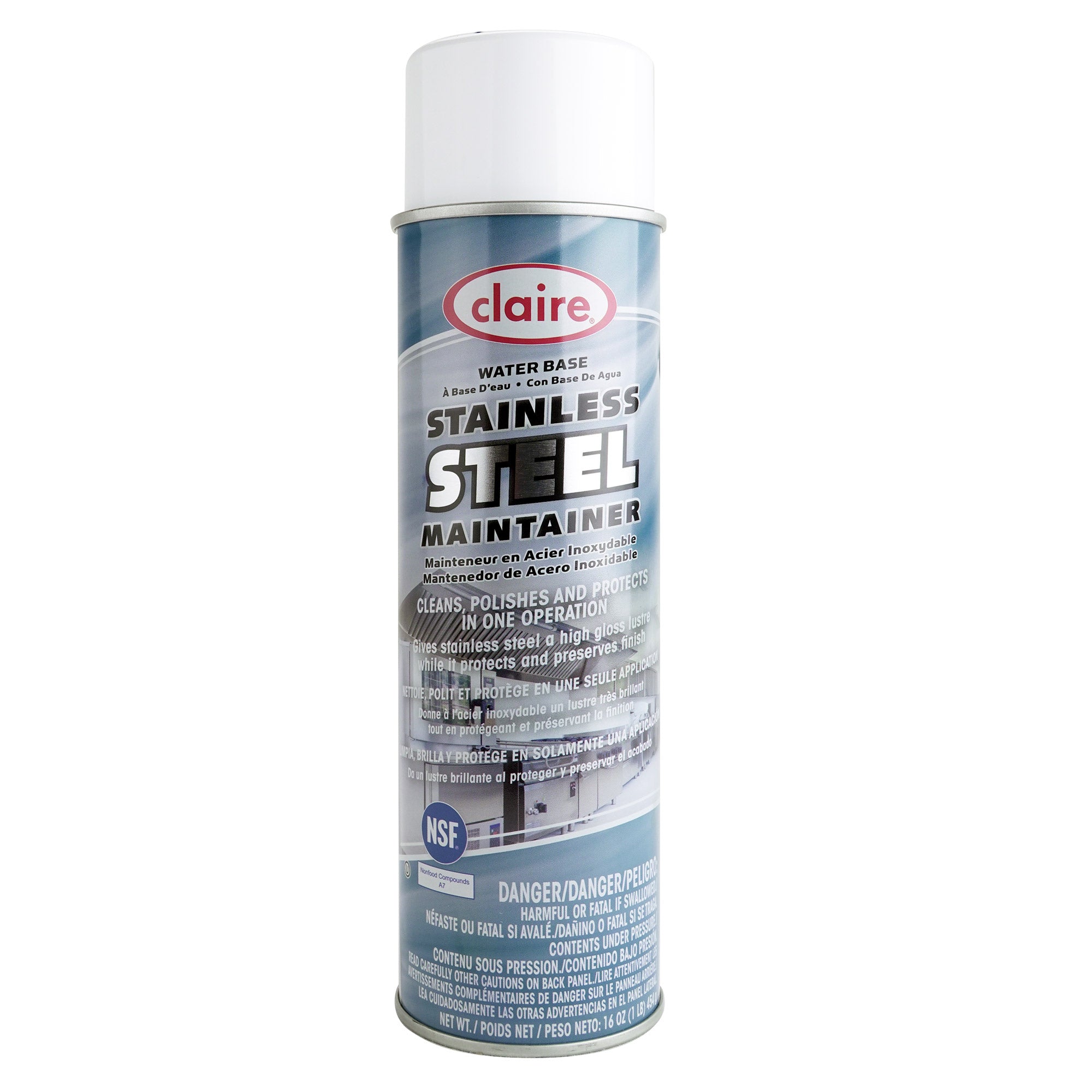 ***TEMP NLA***STAINLESS ST POLISH AND CLEANER WATER BASE SPRAYWAY - CLAIRE