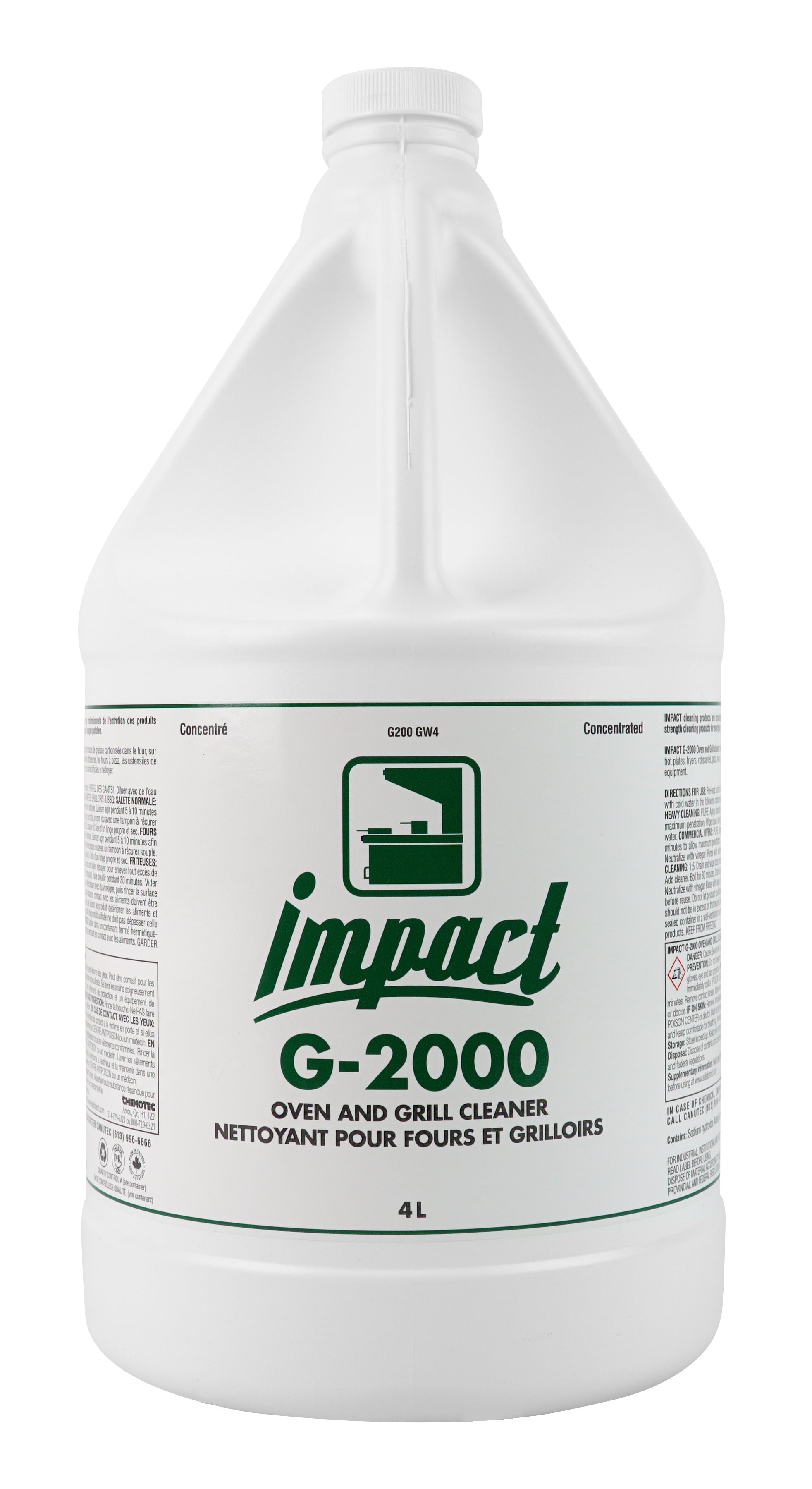 Oven and Grill Cleaner - Concentrated - 1.06 gal (4 L) - Impact G-2000 - G200-GW4