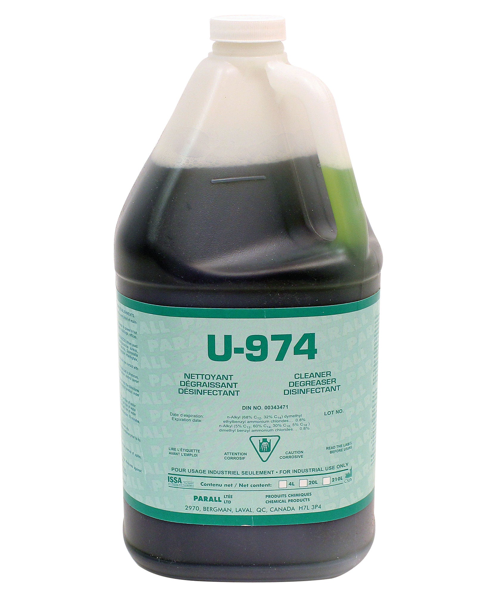 Cleaner, Degeraser and Disinfectant - for Industrial Use - 1,06 gal (4 L) - U974