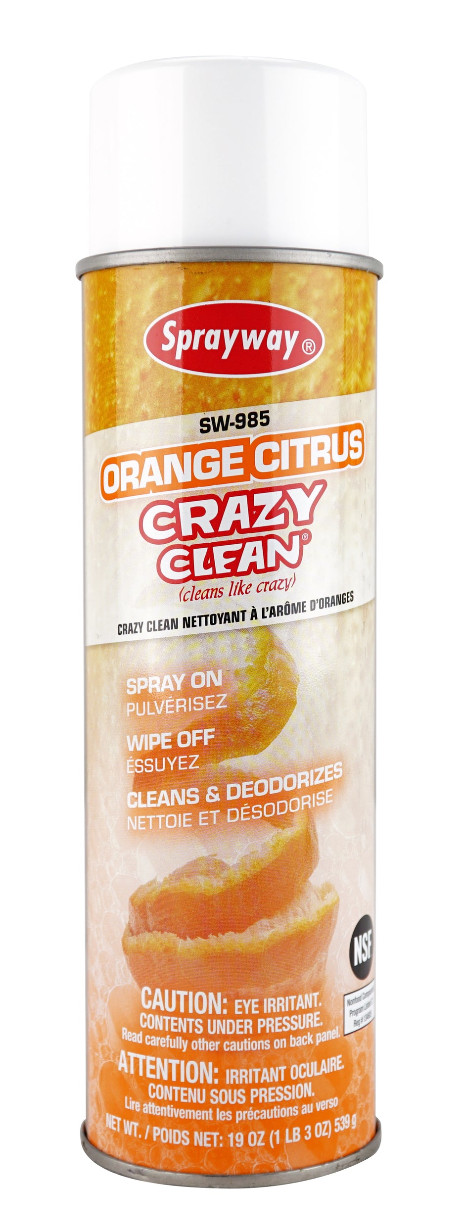 ***TEMP NLA***Cleaner Crazy Clean by Sprayway - 19 oz (539 g) - orange citrus - SW-985