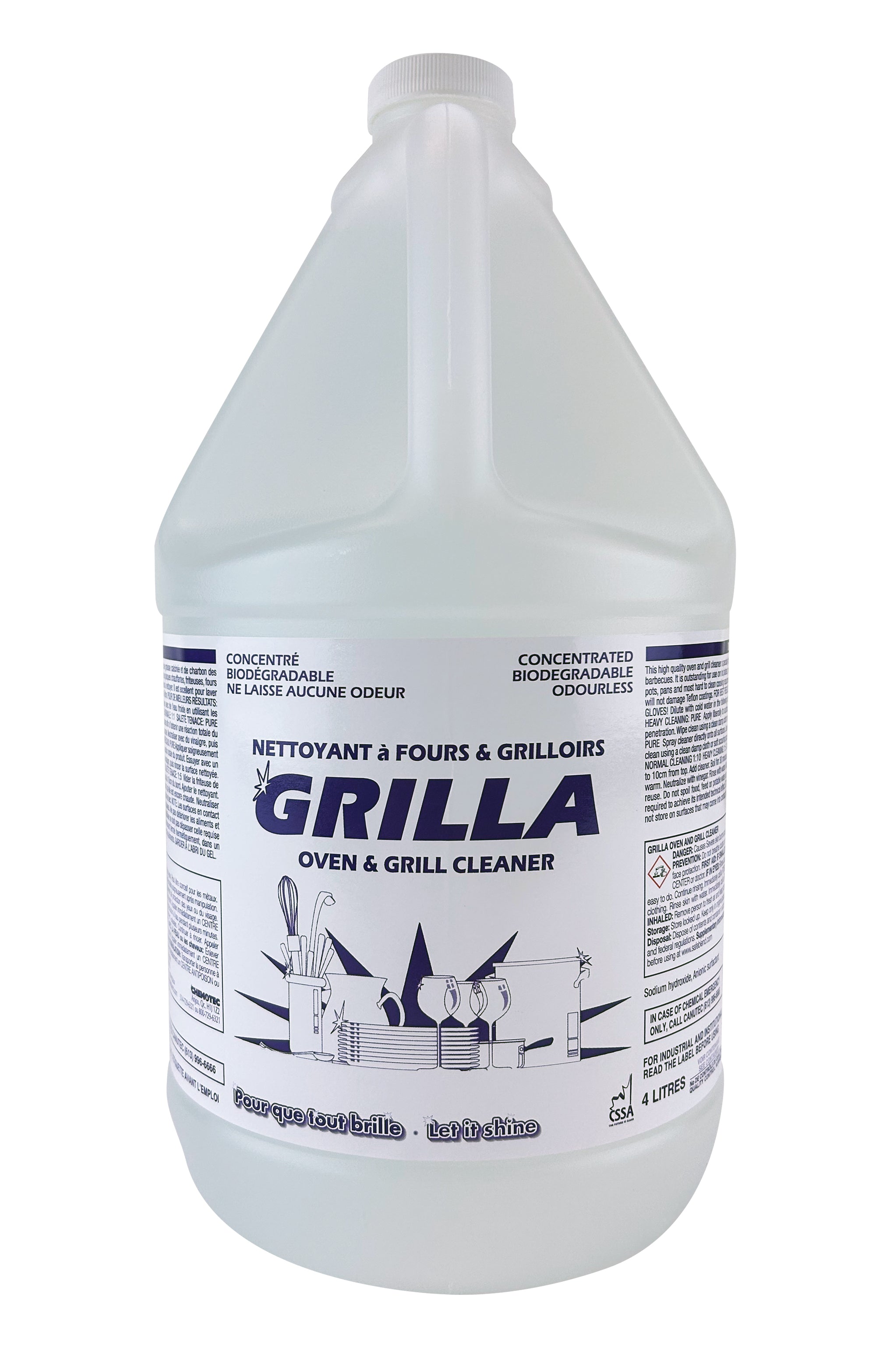 Oven and Grill Cleaner  Grilla concentrated 1.06 gal (4 L) Safeblend GRIL