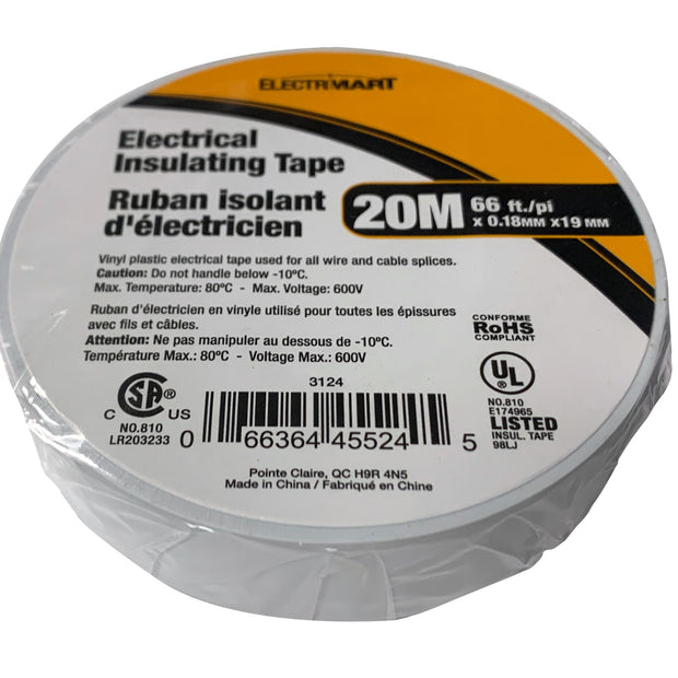 Electric Tape - 3/4" X 60' - White