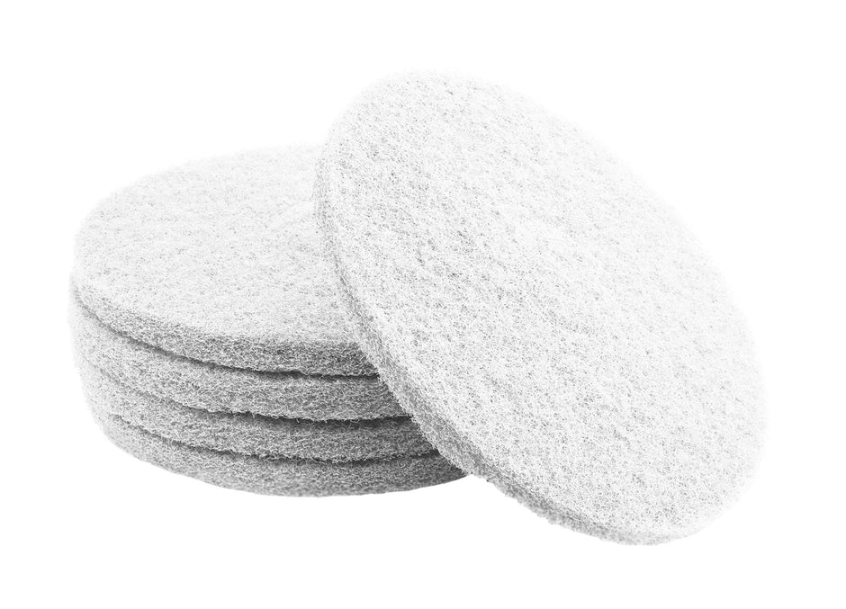 Floor Machine Pads - Super Polish - Spray Buff - 12" (30.4 cm) - White - Box of 5 - 66261000176