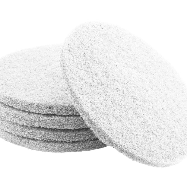 Floor Machine Pads - Super Polish - Spray Buff - 13" (33 cm) - White - Box of 5 - 66261054205