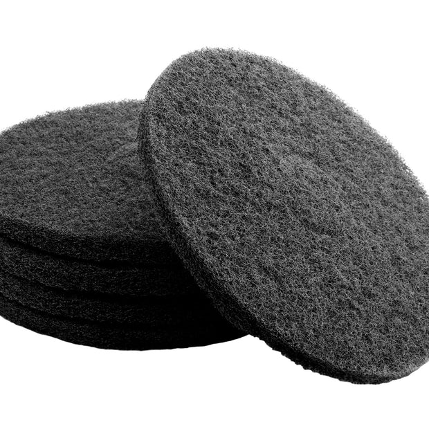 Floor Machine Pads - for Stripping - 15" (38.1 cm) - Black - Box of 5 - 66261054225