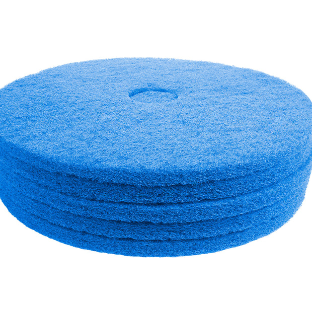 Floor Machine Pad - Super Clean - 17" (43.1 cm) - Blue - Box of 5 - 66261054244